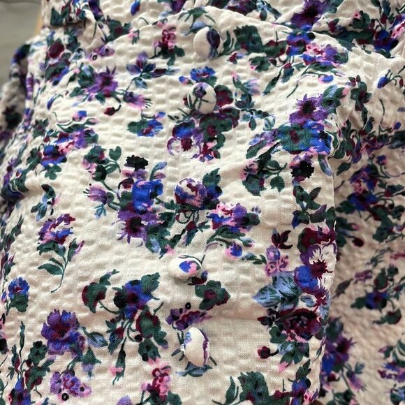 70/21 Off-Shoulder floral print puff sleeve crop top Size M - Picture 9 of 9